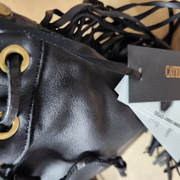 NWT Caterina Lucchi Campomaggi Artisans 60's Vibe Boho Fringe Bag - Picture 4 of 7